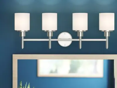 Jorelys 4 - Light Satin Nickel Vanity Light Free 3D model