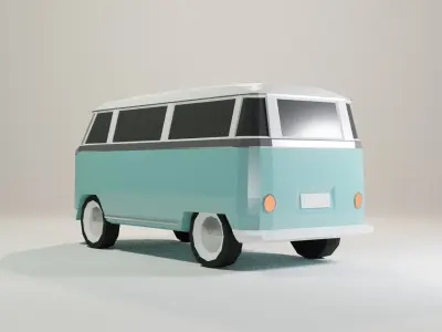 VW Camper  Low-poly 3D model