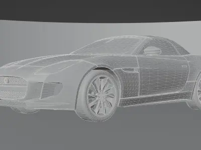 Jaguar F-type Low-poly 3D model