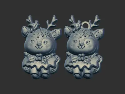 treedecor cream deer decor  3D print model