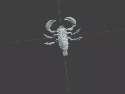 skeleton scorpion Halloween 3D print model