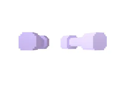 Voxel Style DumbBell v1 002 Low-poly 3D model