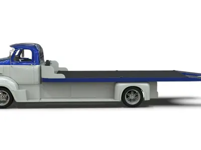 Vintage COE Car Carrier Truck 3D model