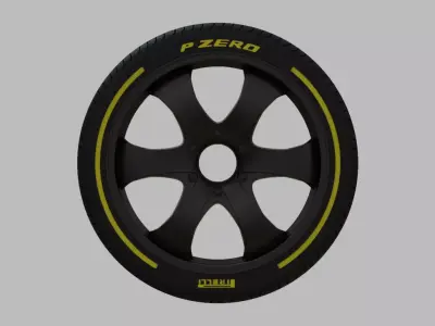 Miniature Enkei M6 Rim and Tire - 3D Print - No Textures 3D print model