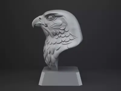 Falcon Bust - Animal Figurine 3D print model