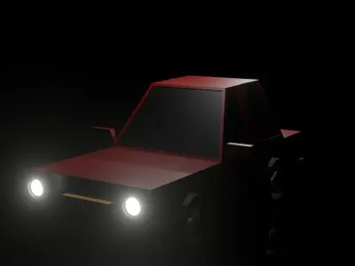 Car-Low poly car 3D model