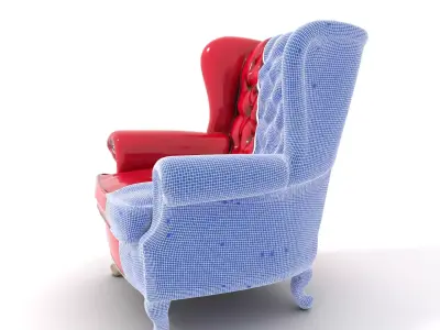 Velvet Armchair Elegance model pack Low-poly 3D model