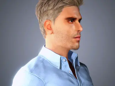 Jon Kortajarena Character Low-poly 3D model