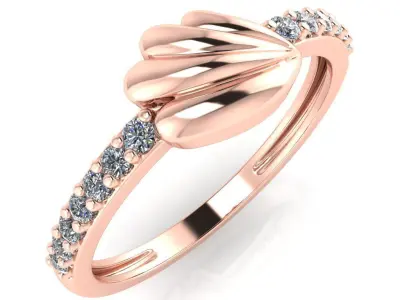 light weight gold diamond rings-C111116SKCH2026040-wt-0-5 3D print model