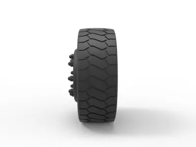 Low profile wheel 3D print model