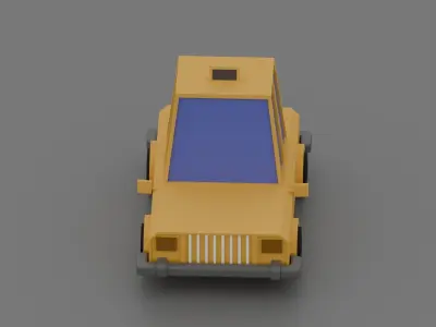 taxi car Low-poly 3D model by mondalmonisha538