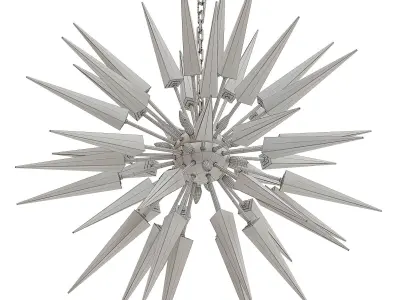 Modern Sputnik Chandelier 3D model