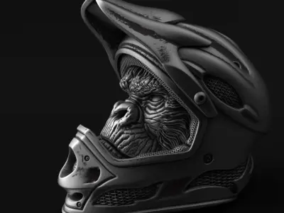 Animal Pendant jewelry Biker monkey vol2  3D print model