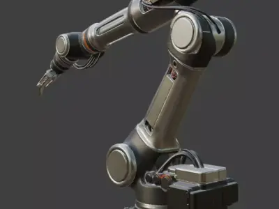 High Detail Mechanical Robot Arm 3D model
