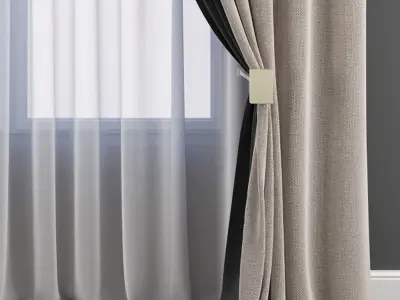 Set 88 Curtains 3D model