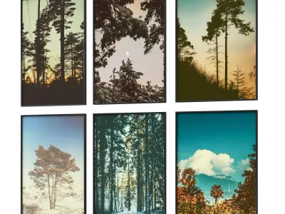 JUNIQE Forest set-02 poster 3D model