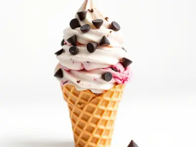 Ice Cream Cone with Chocolate Chips Model Pack Low-poly 3D model