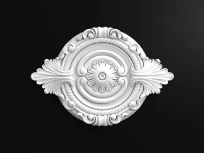 Carved decor 3D model 14