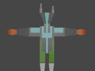 3d boxer robot  Free low-poly 3D model