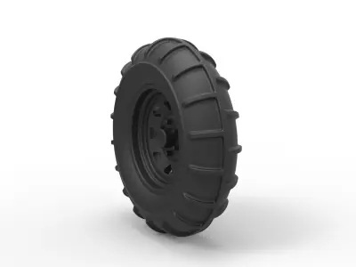 Front wheel from Dirt dragster 3D print model