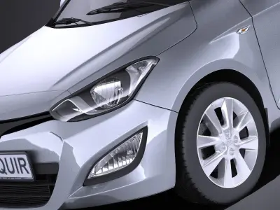 Hyundai i20 3door 2014 VRAY 3D model