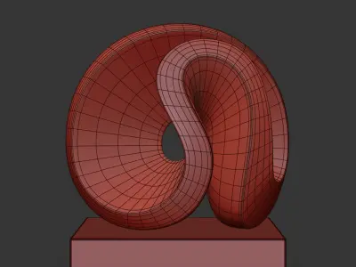 Abstract sculpture by Jan Van Der Laan 3D model