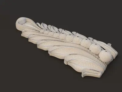 Corbal for cnc letter i Low-poly 3D model