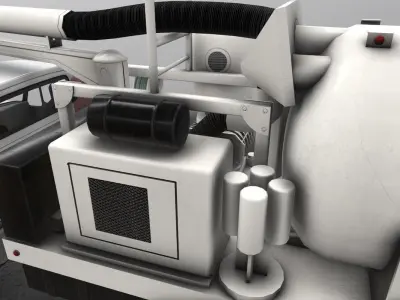 Jetter Truck International 7400 Low-poly 3D model