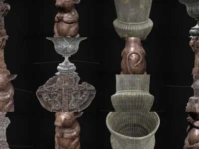 Medieval Prop Mix Sixty Nine 3D Model Collection