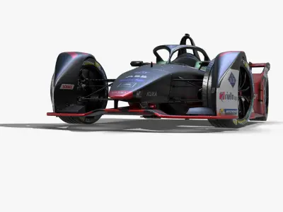 Audi Formula E 2020 Low-poly 3D model