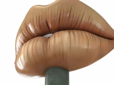 Lips Figurine 3D model