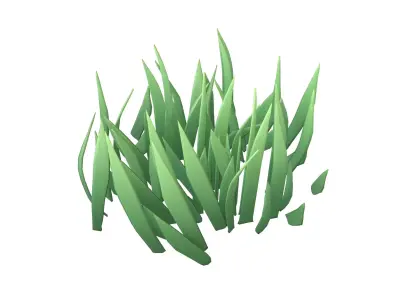 Cartoon Grass v2 001 Low-poly 3D model