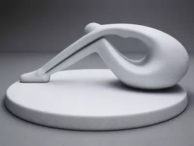 modern Abstract sculpture 06 3D model
