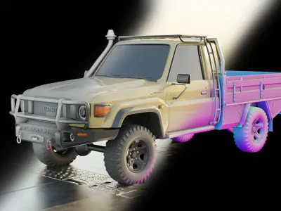 toyota land cruiser 79 series Low-poly 3D model