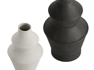 Angle Ceramic Vases 3D model