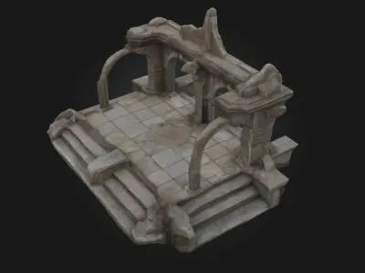 Ancient Ruins Archway  Timeless Gateway to Forgotten Realms 3D model