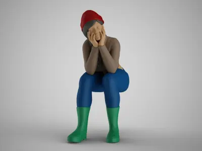 Fisher Girl 3D print model