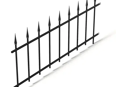 Metal Fence 3D Model 3D model