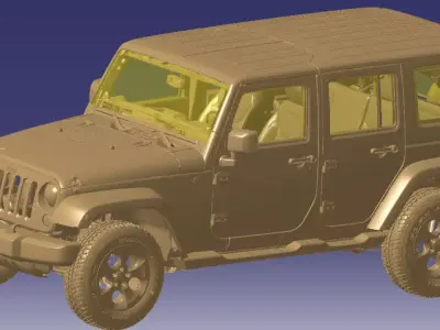 Jeep Wrangler Unlimited Sahara 2013 Vehicle 3d scan model  3D model