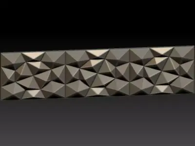 3D WALLPANEL triangular tile 3D model