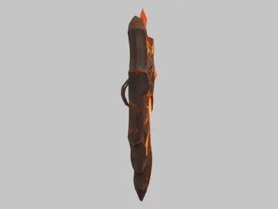 Inferno Shield Low-poly 3D model