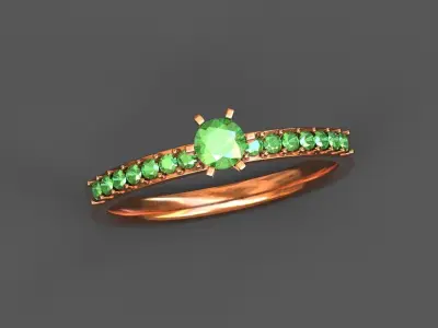 High-Quality 3D Ring Model Low-poly 3D model