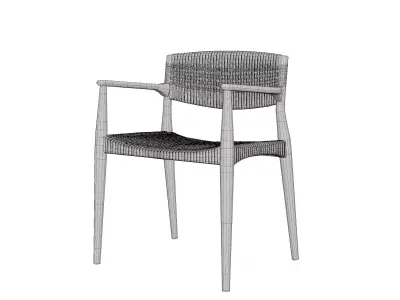Wood chair 3D model