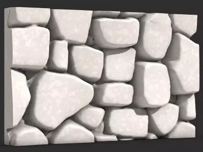 Uneven Slate Wall Environment 3D print model