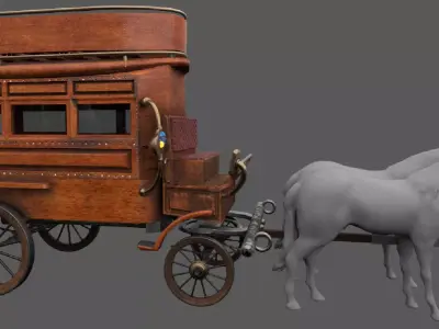 luxury duble deck bus cca1890 3D model