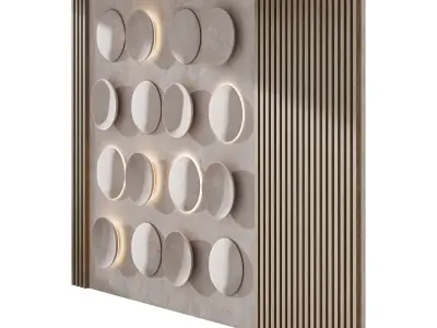 3d Wall Panel 2 Headboard 3D model purchase