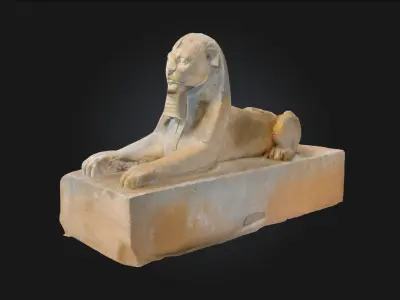 Sphinx Statue Iconic Monument Model for Ancient Egyptian 3D model