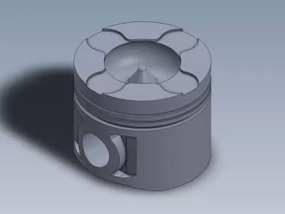 Diesel Piston 4 Valve 3D print model