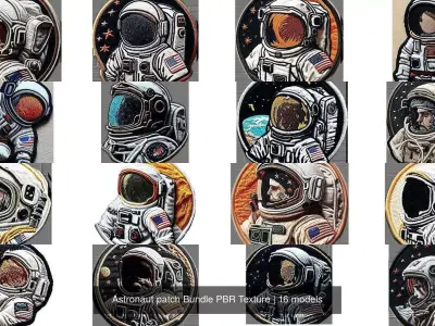 Astronaut patch Bundle PBR Texture Texture