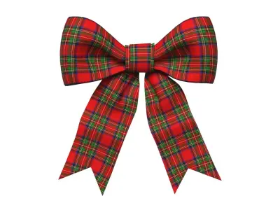 Christmas Bow Ribbon 25 Low-poly 3D model